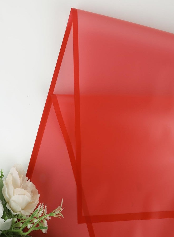 FUHITIM 20 Sheets Flower Wrapping Paper - Waterproof Floral Bouquet Packaging Paper for DIY Crafts，Florist Supplies Packaging Paper for Wedding Birthday Gift (Translucent Red) - Image 4