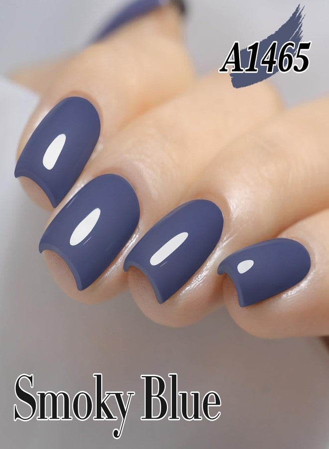 Double Rhythm 15ML Gel Nail Polish Pure Sheer Same Color Same Bottle Soak Off Gel Polish Art Manicure Salon DIY at Home for Women (Deep Blue Gray-A1465) - Image 2