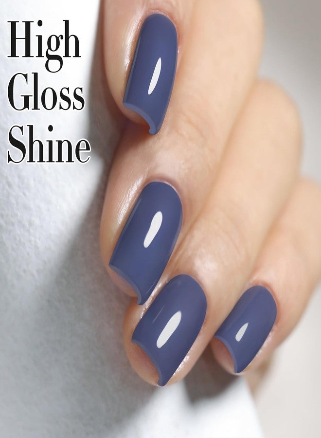 Double Rhythm 15ML Gel Nail Polish Pure Sheer Same Color Same Bottle Soak Off Gel Polish Art Manicure Salon DIY at Home for Women (Deep Blue Gray-A1465) - Image 5