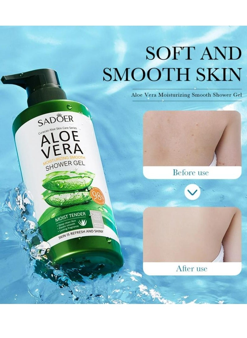 SADOER - Aloe Vera Moisturizing Smooth Shower Gel Gentle Cleansing Body Wash 500 ML - Image 1