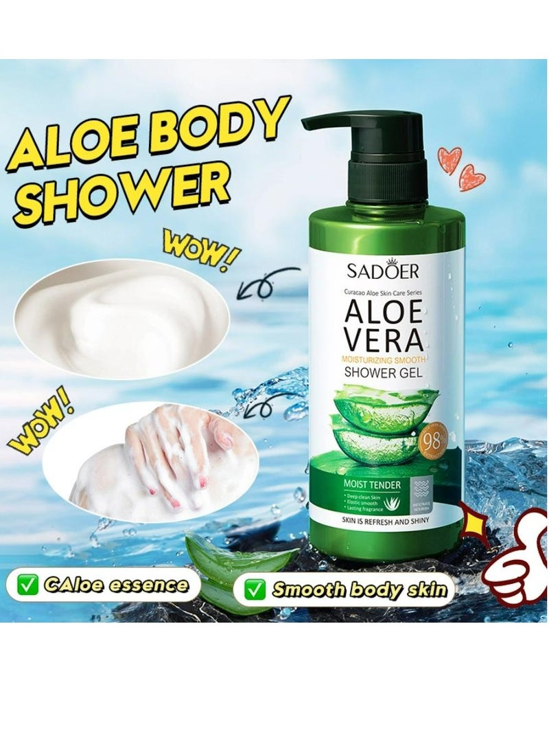SADOER - Aloe Vera Moisturizing Smooth Shower Gel Gentle Cleansing Body Wash 500 ML - Image 1