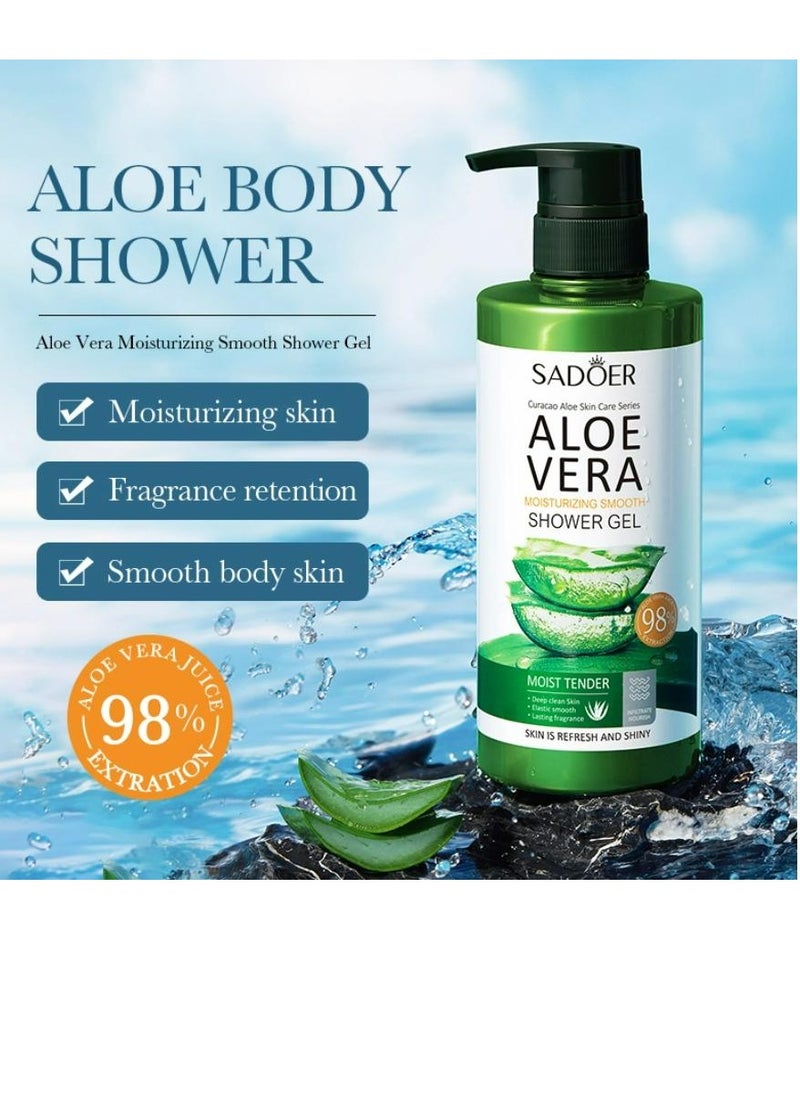 SADOER - Aloe Vera Moisturizing Smooth Shower Gel Gentle Cleansing Body Wash 500 ML - Image 1