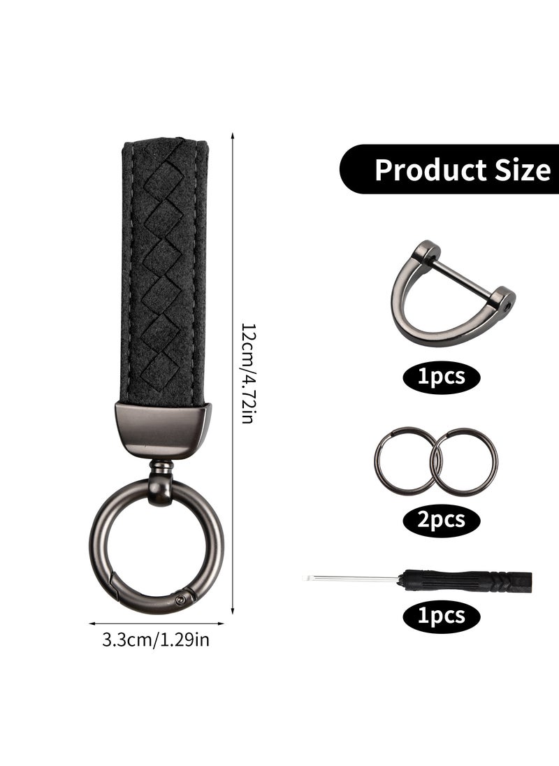 Leather Keychain with Suede and Zinc Alloy, Includes Screwdriver, D-Ring, and Key Rings, Durable Car Keychain Accessory - pzsku/ZE5D2FE0E3E3A381BA735Z/45/_/1721893394/a7f4b7cc-680d-44f5-a1cb-d9b2ab211696