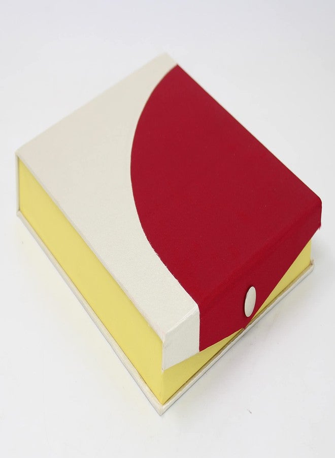 LUCES Satin Necklace Pendant Earring Ring Bracelet Pearl Storage Holder Display Box for Wedding Engagement Anniversary Women And Girls Cream - Image 3