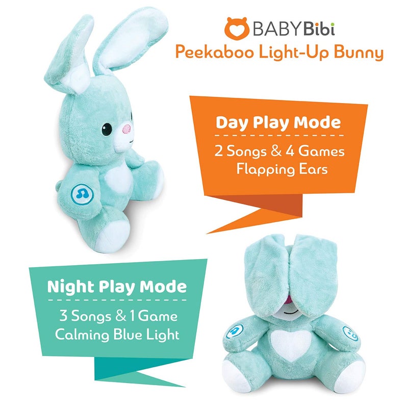 BabyBibi Bunny Stuffed Animal - Interactive Soft Plush Peekaboo Bunny, 16" Tall - Peek a Boo Toy for Ages 6 Months to 5 Year Old - Image 5