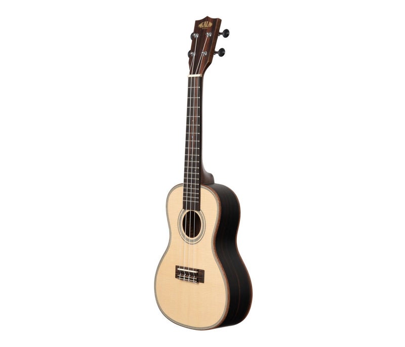 Kala Solid Spruce Top Striped Ebony Series Concert Ukulele - Image 3