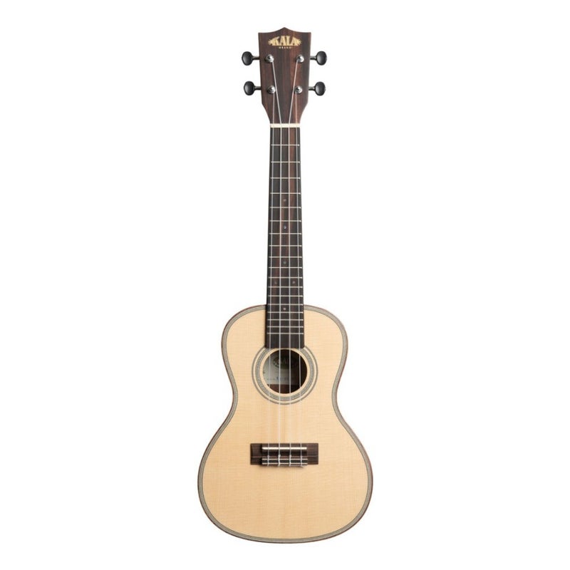 Kala Solid Spruce Top Striped Ebony Series Concert Ukulele - Image 1