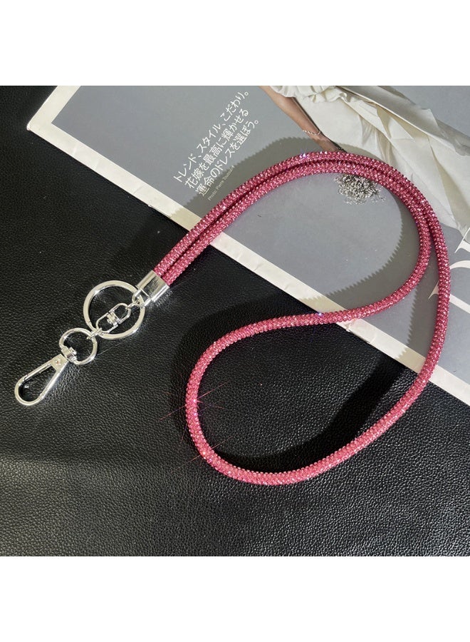 NIBEMINENT Super Cute Beaded Phone Charm – Trendy Phone Chain Wrist Strap, Shining Beads Chain Lanyard for Cell Phone