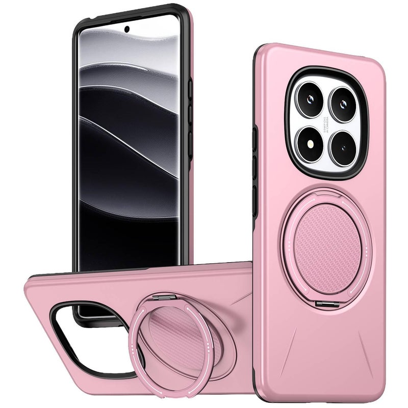 BB غطاء MagSafe بTPU+PC لـ Redmi Note 14 مع حماية من السقوط وحامل قائم مع مقاوم للصدمات مع مغناطيس قوي باللون أحمر مغناطيسي بوظيفة حامل من مادة TPU باللون الأحمر - Image 1