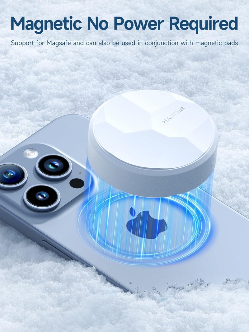 Hagibis Magnetic Cell Phone Cooler for Gaming, Live Streaming, Mobile Phone Cooling Pad Ice Storage Radiator for iPhone MagSafe Tablet iPad Pro Android (MC100B 28mm) - Image 2