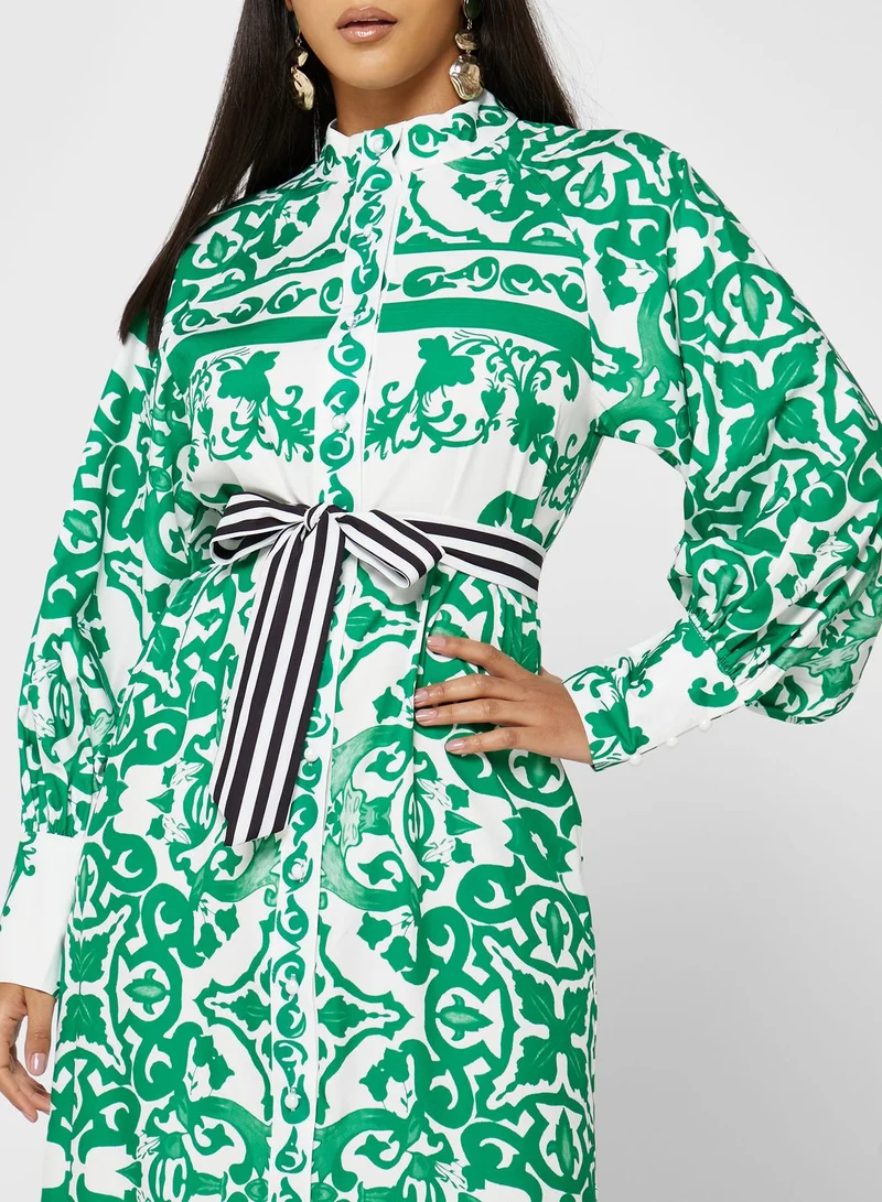 Khizana Printed A-Line Dress