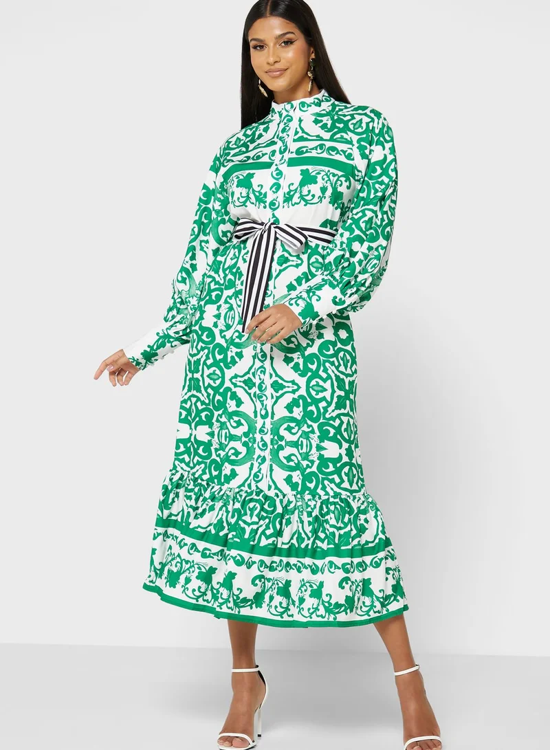 Khizana Printed A-Line Dress