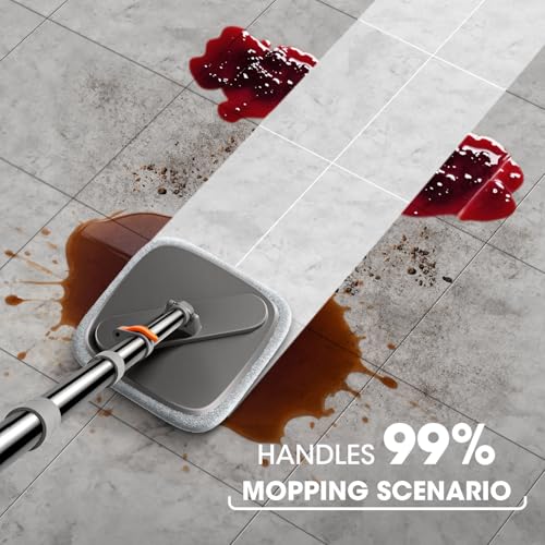 BOMIDI Mop and Bucket Set, Spin Mop with Separate Dirty Water System, Deep-Cleaning Mops for Floors, Versatile Mops for Walls - Image 3