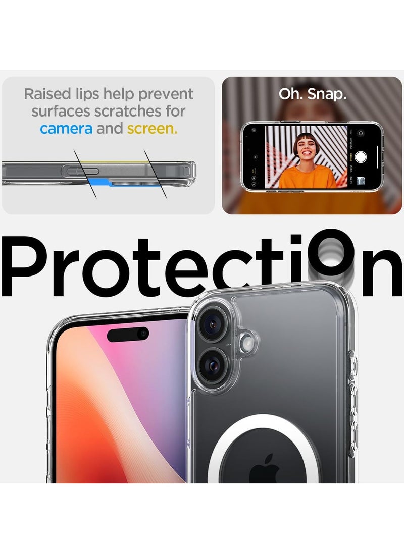 Spigen Ultra Hybrid S MagFit iPhone 16 Case Cover MagSafe with Kickstand - Crystal Clear  - Image 5
