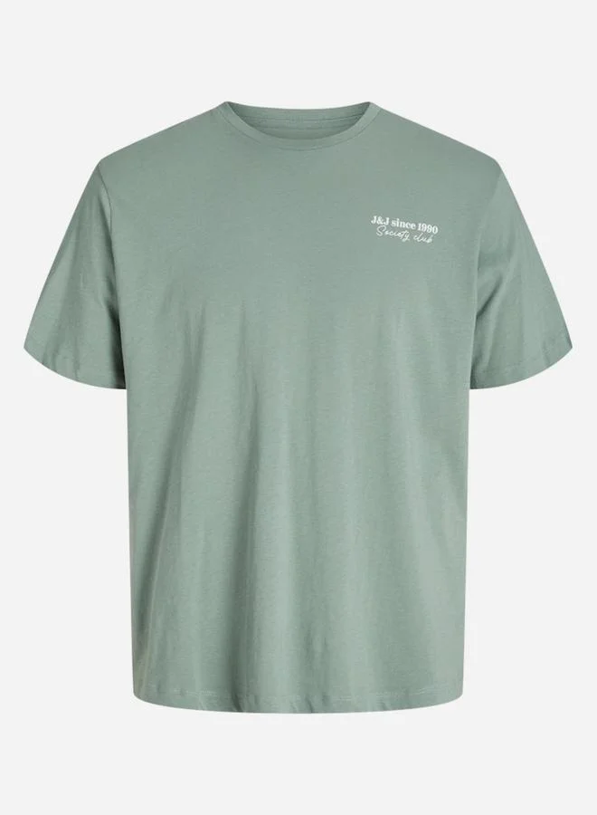 جاك اند جونز تيشيرت قطن بياقة ضيقة