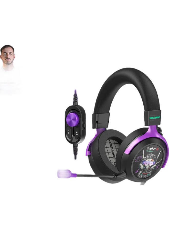 A4TECH A4Tech M595Pro Wired Gaming Headset Headphones Blood Hand Ghost Usb 7.1 Sound Effect Chicken Cs Earphones Fps Lightweight Savage Tribe E-Sports Headset Ghost Hacker - Image 3