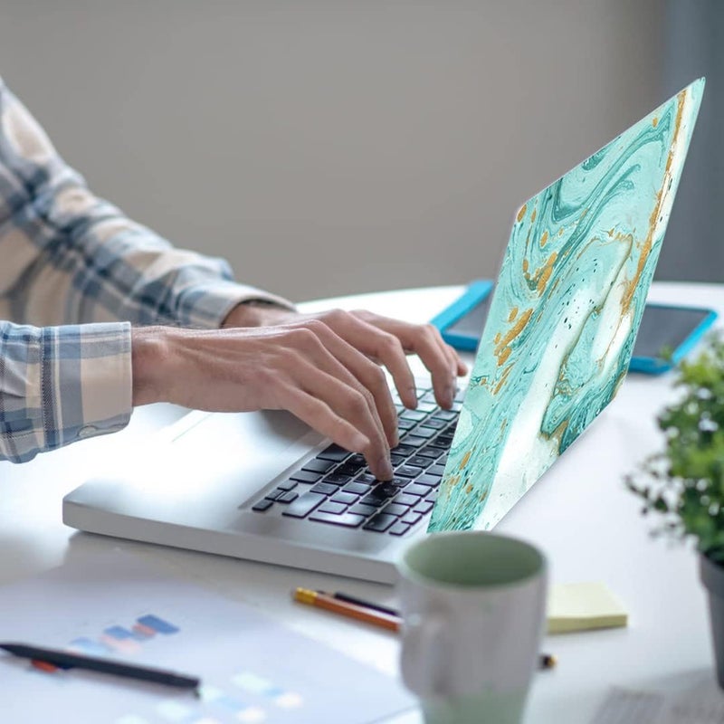 Newplenty Laptop Skin Sticker Decal,13.3" 14" 15" 15.4" 15.6 inch Laptop Universal Vinyl Skin Sticker Cover,Dustproof Waterproof Reusable Art Decal Protector with Free 2 Wrist Pads (Marble 14) - Image 3