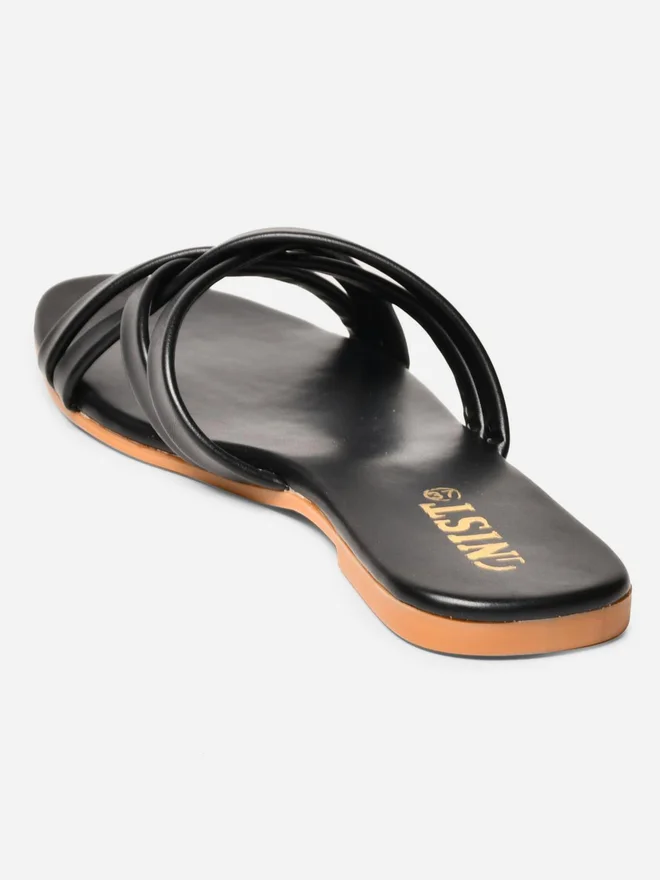 GNIST GNIST Cross Strap Open Toe Flat Sandals