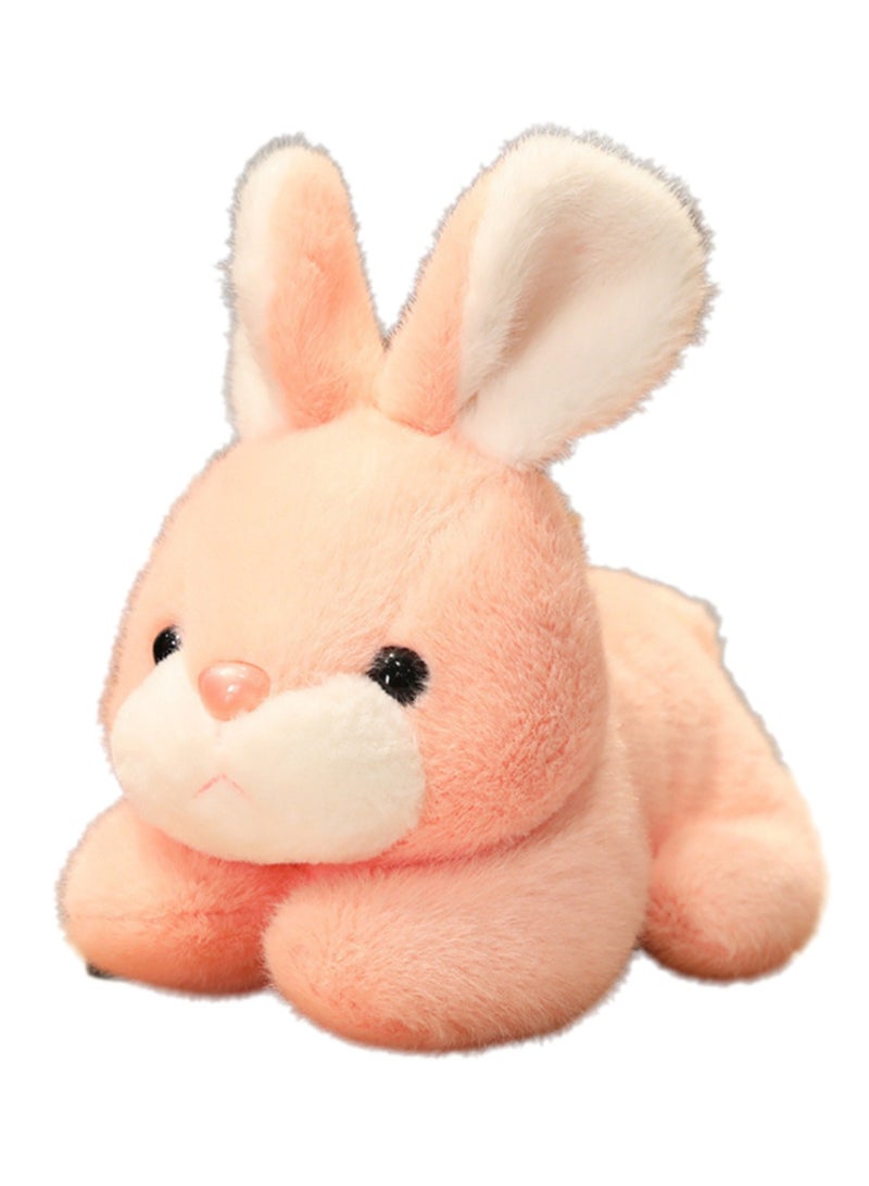 25 CM Cute Rabbit Shape Plush Toy Soft Stuffed Simulation Doll For Girls And Boys All Ages Gift (Pink) - Image 1