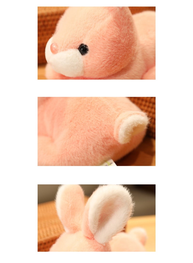 25 CM Cute Rabbit Shape Plush Toy Soft Stuffed Simulation Doll For Girls And Boys All Ages Gift (Pink) - Image 3