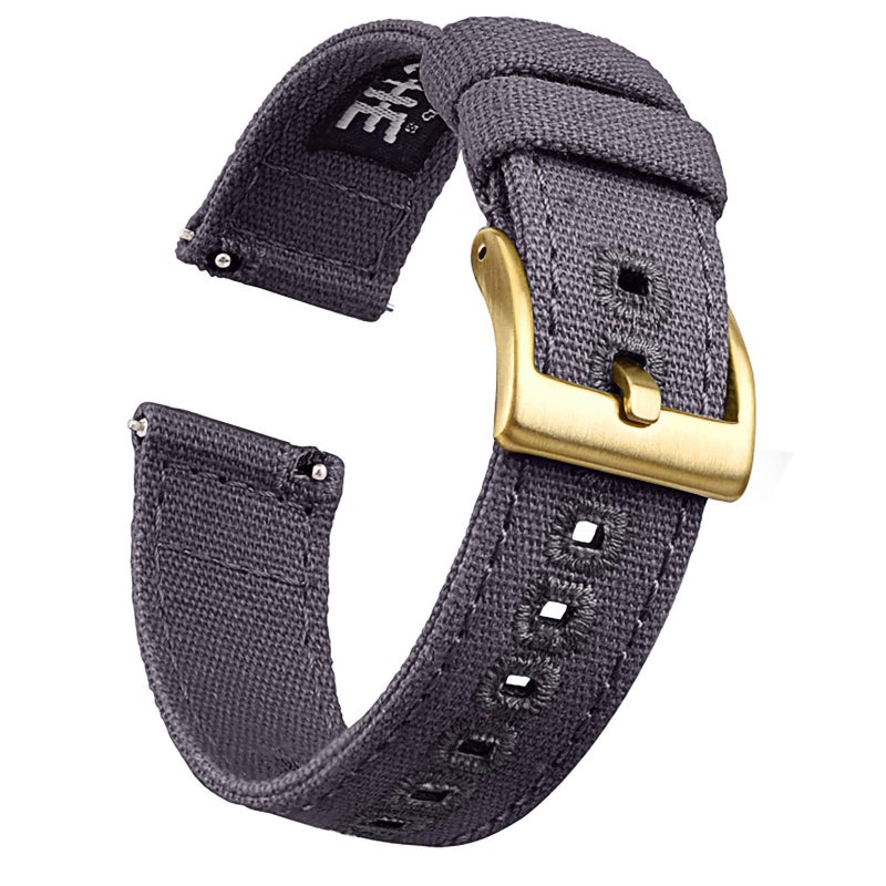 Ritche Christmas Gift 18mm Vintage Canvas Wristbands Quick Release Watch Band Replacement Watch Straps for Men Women White Elephant Gifts Stocking Stuffers for Men Fathers Day gifts