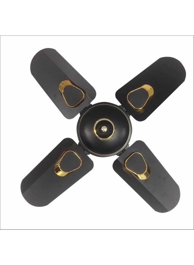 WINTEX Ceiling Fan 24-Inch – 4 Blades – Black with Gold Design – 220V - Image 4