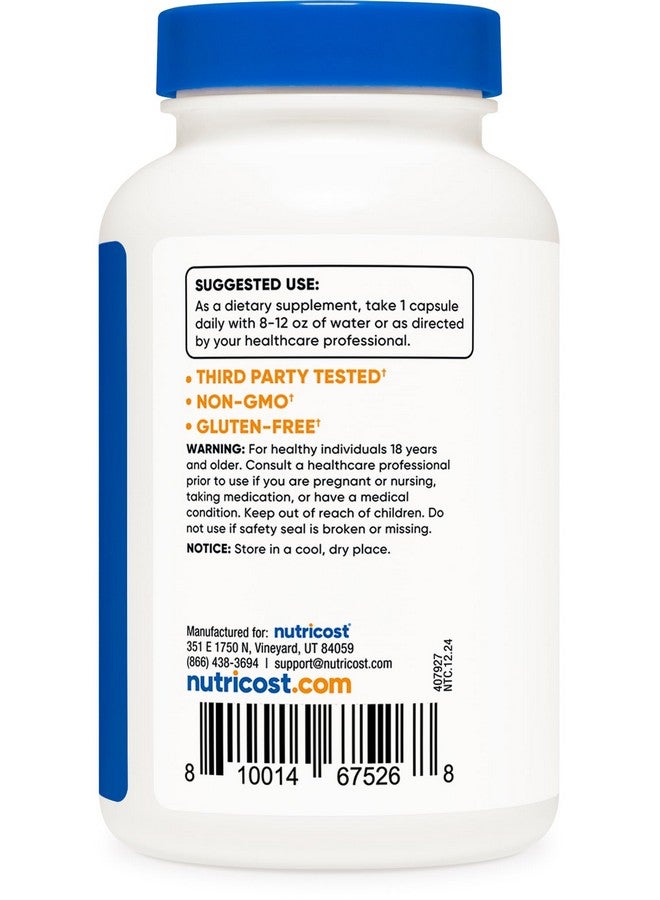 Nutricost Biotin (Vitamin B7) 10,000mcg (10mg) Vitamin Supplement, 240 Capsules - Vegetarian, Gluten Free, Quick Release, Non-GMO - Image 4