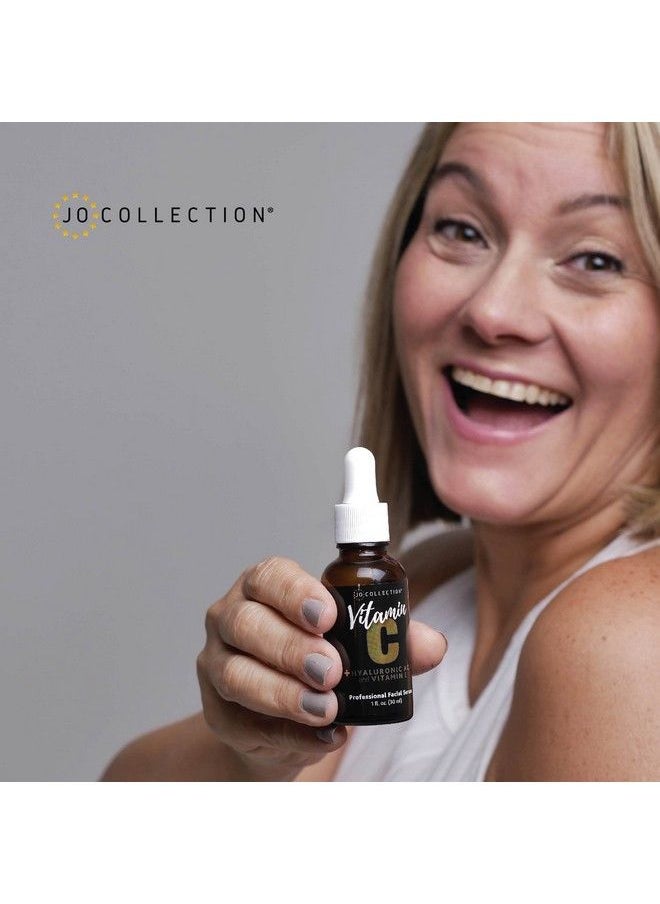 JO COLLECTION Vitamin C Serum With Hyaluronic Acid And Vitamin E ; Thin Serum Quickly Sinks Into Skin For A Bright And Glow Finish ; Boost Radiance ; Softens Fine Lines And Wrinkles ; No Sulfates ; 1 Fl Oz  - Image 4
