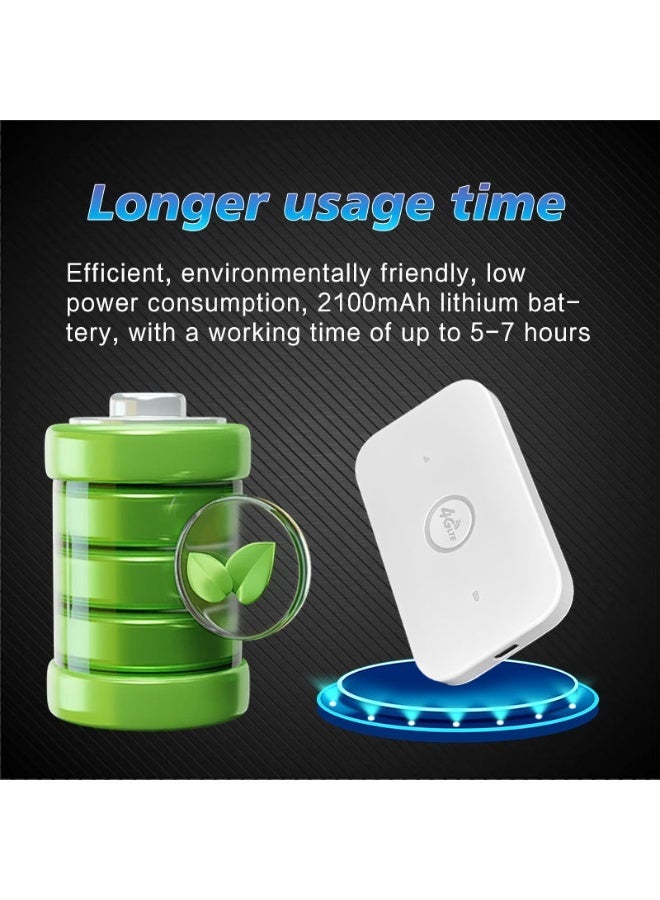 4G router Mifi wireless WiFi Router live broadcast portable WiFi portable car Eurasian travel WiFi modem with SIM card slot, up to 10 devices can be shared - Image 2