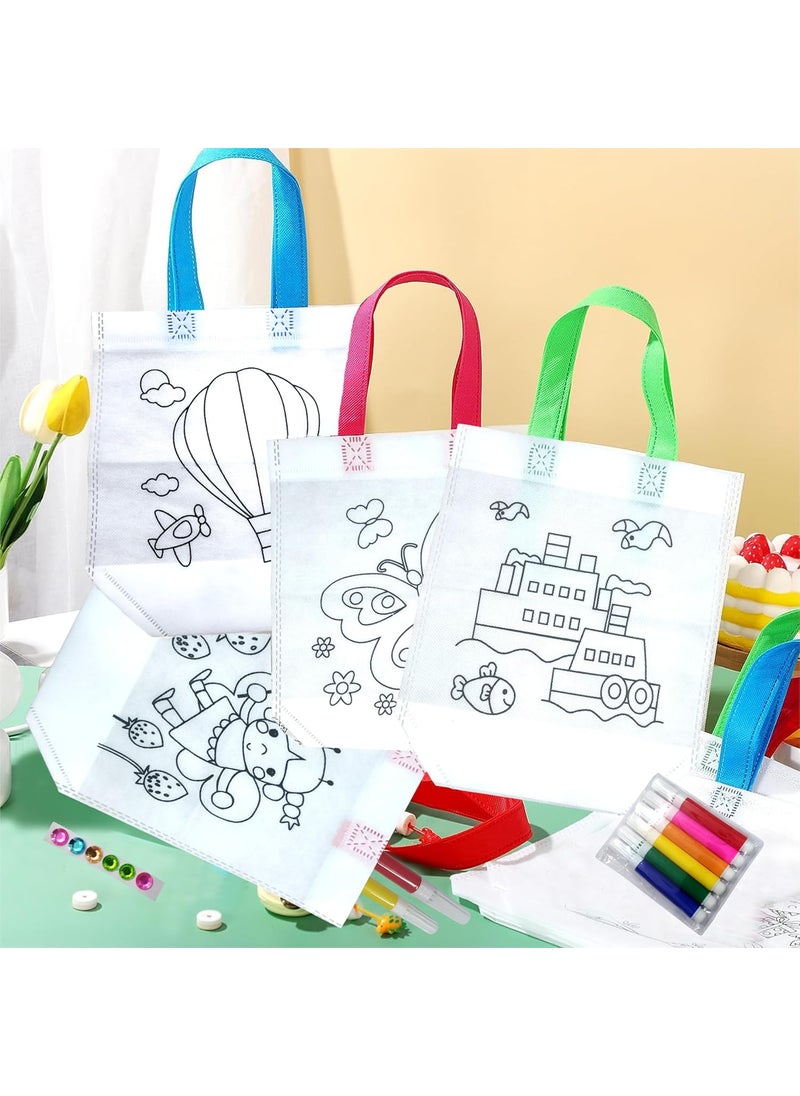 SNAPTRON SNAPTRON DIY Return Gifts For Kids Birthday - 10Pcs Return Gift Bags & 40 pcs sketchpens For Kids/Best Goody Bags For Party/Birthday Gifts For Bulk Items/Goodies Bag Children 4 5 6 7 8 Years Old  - Image 4