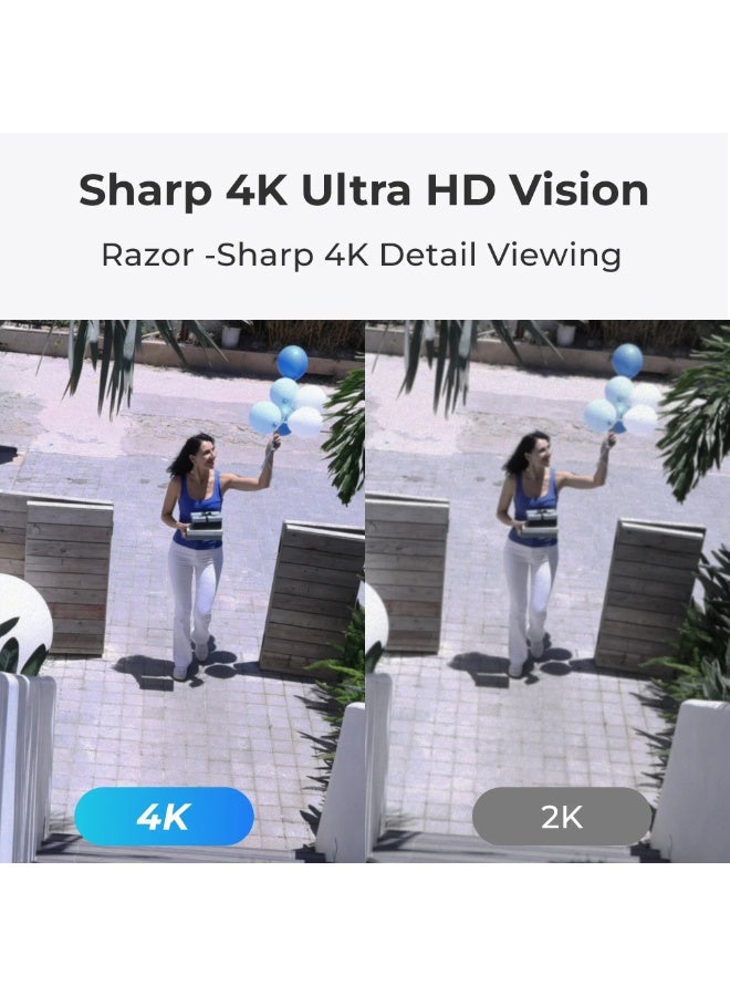 ريولينك كاميرا أمان خارجية P850 4K UHD PTZ PoE – زوم بصري 16X، دوران 360°، تتبع تلقائي، رؤية ليلية ملونة، كشف ذكي للبشر/المركبات، صوت ثنائي الاتجاه، نظام مراقبة CCTV IP66 - Image 2