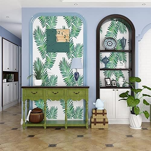 ELTON Waterproof Peel and Stick Floral Wallpaper, Self-Adhesive Vinyl Wall Covering for Bedroom, Living Room Bathroom Cabinet, Countertop (45 x 300 cms, Havana Palm Leaves) - Image 2