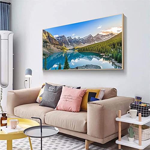 JATOK 5D Diamond Painting Kits for Adults DIY Large Mountain Full Round Drill (35.5 x 15.7 inch) Crystal Rhinestone Embroidery Pictures Arts Paint by Number Diamond Art Kits for Home Wall Decor - Image 3
