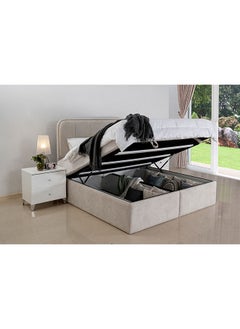 ROYAL FURNITURE سرير هيدروليكي من فينيكس، مقاس كوين قياسي، أثاث غرفة نوم من القماش  - Image 3