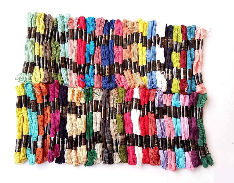 RSP Quality bit Hand Embroidered Cotton Thread Skeins Set For Craft & Projects (Multicolor, Pack Of 25), 100 Gram - Image 5