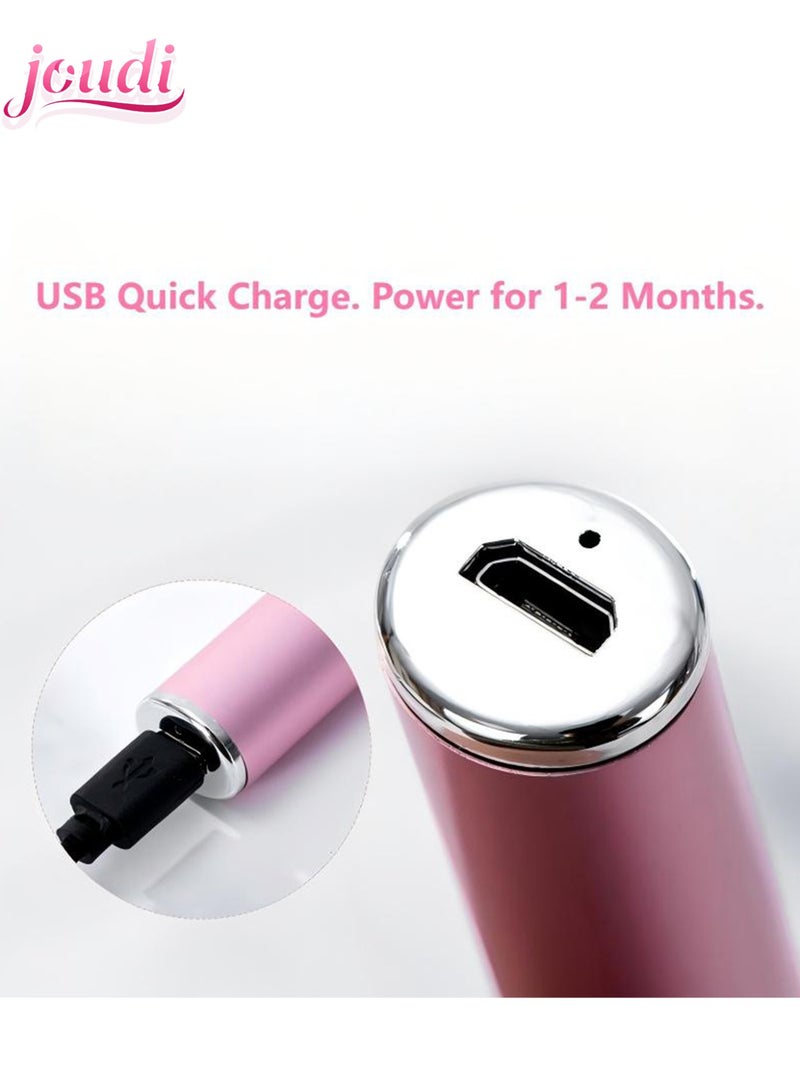 Joudi Rechargeable Hair Trimmer for Women Men – Painless Facial and Eyebrow Hair Remover, Dual-Edge Blades, IPX7 Waterproof, Compact and Portable Electric Clipper - Image 2