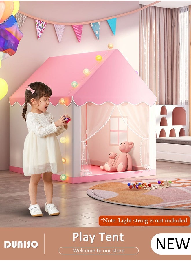 DUNISO Foldable Kids Play Tent, Kids Tent House Indoor with Windows,Washable Breathable Indoor Outdoor Play house, Easy to Set up and Stow Away Birthday Toy Ideal Gift for Girl & Boy in Holiday & Birthday  - Image 1