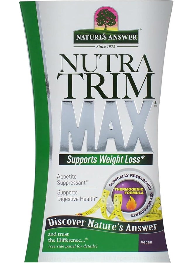 NATURE'S ANSWER Nutra Trim Max Vegetarian Capsules 180 - Image 2
