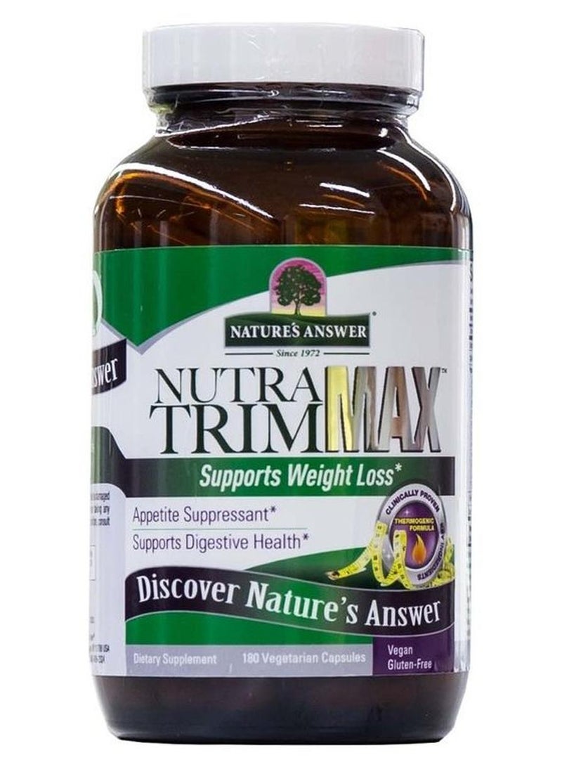 NATURE'S ANSWER Nutra Trim Max Vegetarian Capsules 180 - Image 1