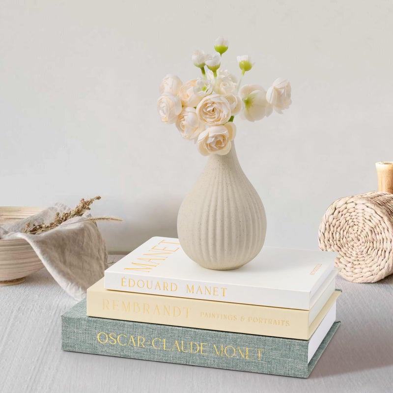 HOMEBEST Set of 3 Decorative Books â€“ Linen-Covered Fake Books with Magnetic Closure for Hidden Storage & Coffee Table Book Decor - Image 1