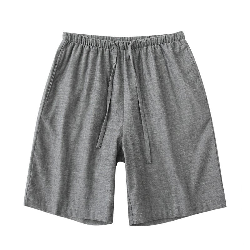 Mens Cotton Summer Sleep Shorts Casual Plus Size Gray feather Gray feather - Image 4