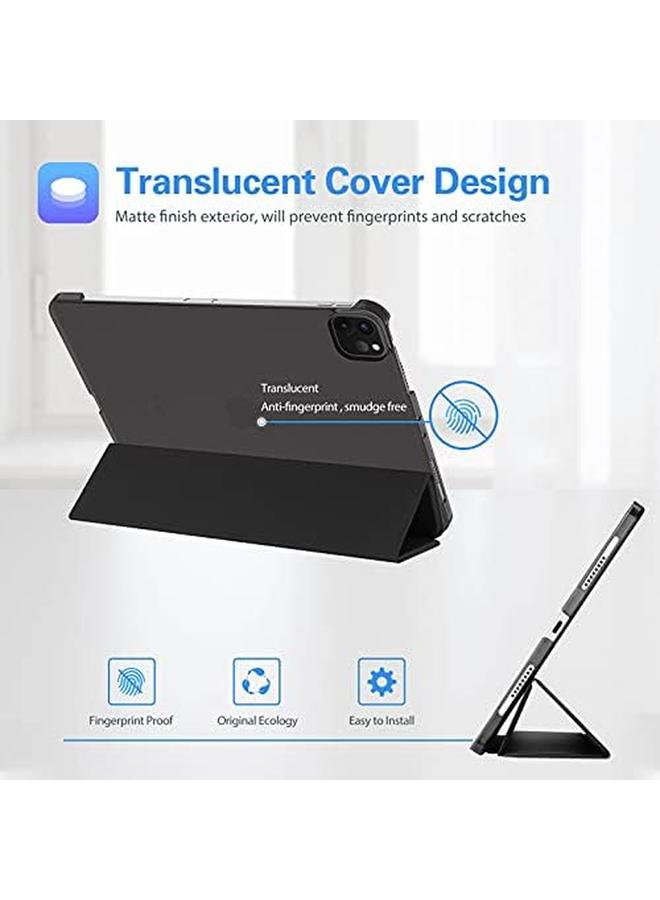 Procases Ipad Pro 12.9 Case 2022 2021 2020 2018 Slim Stand Hard Back Shell Smart Cover For Ipad Pro 12.9 Inch 6Th Generation 2022 5Th Gen 2021 4Th Gen 2020 3Rd Gen 2018 Black - Image 3