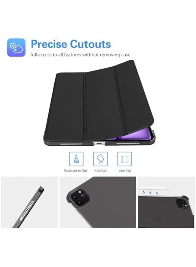 Procases Ipad Pro 12.9 Case 2022 2021 2020 2018 Slim Stand Hard Back Shell Smart Cover For Ipad Pro 12.9 Inch 6Th Generation 2022 5Th Gen 2021 4Th Gen 2020 3Rd Gen 2018 Black - Image 5