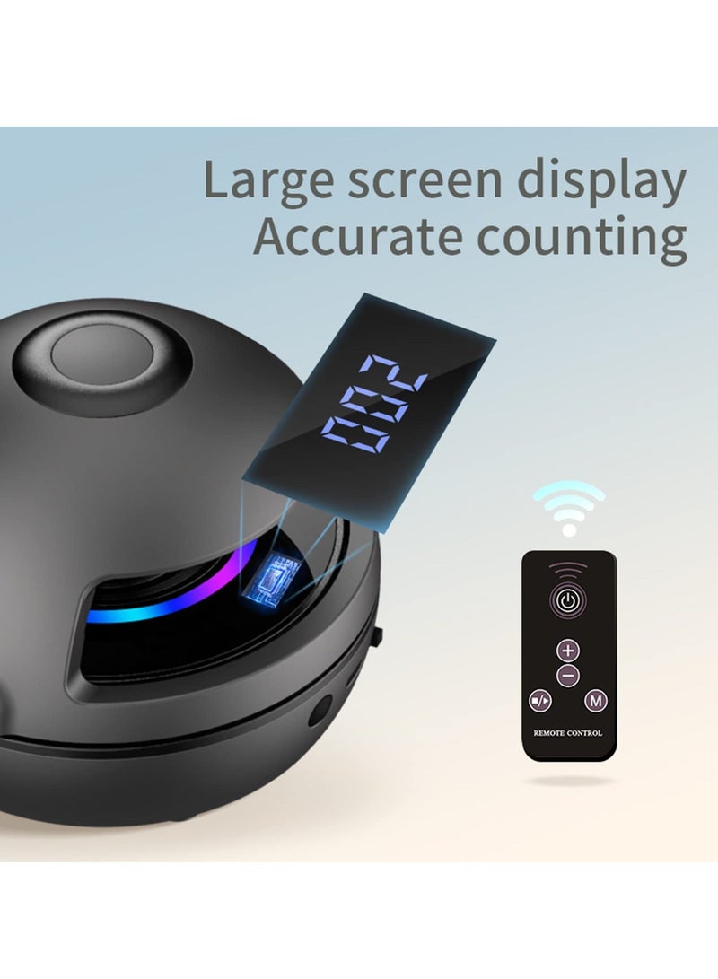 Y&D 1 PCS Electronic Fitness Jump Rope, Rope Toy for Kids with Bluetooth Speaker, No Design Portable Motorized Remote and Counter Family, Office, Gym, Party (Black) - Image 5