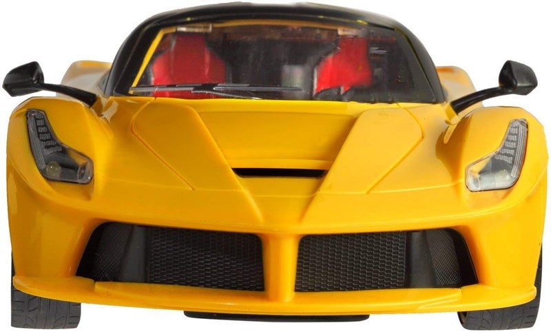 Webby Remote Controlled Rechargeable Super Car with Opening Doors and LED Headlight | Birthady Gifts for Kids (Yellow) - Image 3
