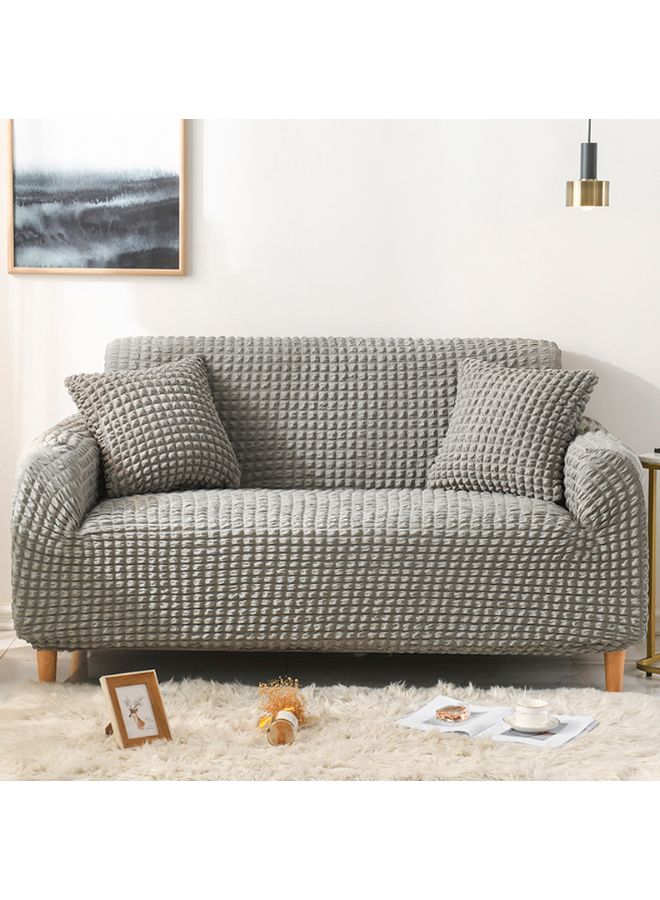 3-Seat Decorative Sofa Cover Grey 190 x 230cm - Image 2