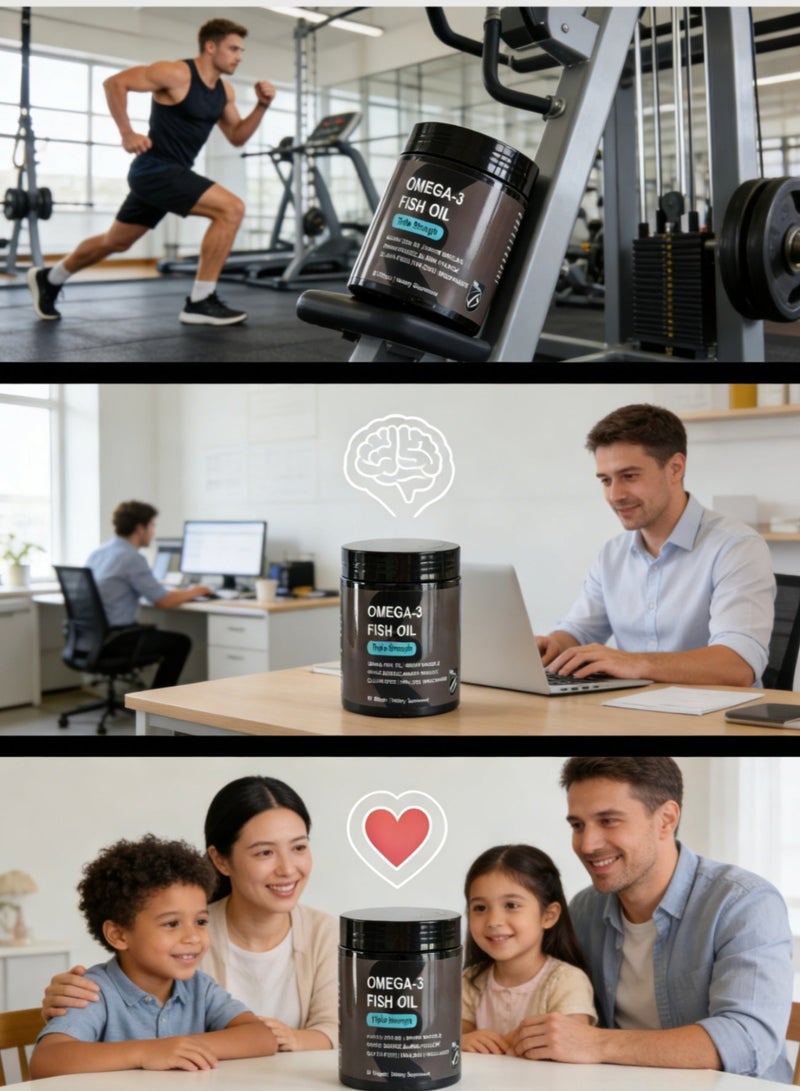 Wins Town Omega-3, Triple Strength, 1250 mg, Made with Alaskaomega, with Triglycerides EPA and DHA | Supporting the heart, brain and joints | IFOS Certified 5 Star, Non-GMO & Gluten Free - 90 Softgels - Image 3