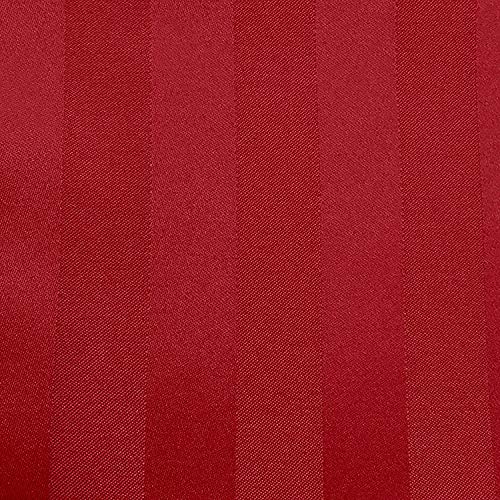 ATOOTFUSION Microfiber Seater Satin Strip Dining Table Cover | Table Cloth (Marroon, 6 Seater) - Image 2