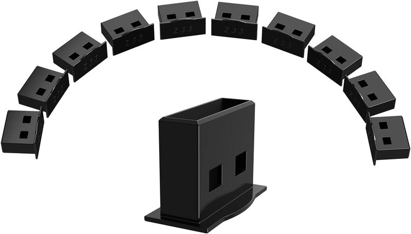 كاست ويف سدادات الغبار USB، سدادات الغبار من النوع A، واقيات المنافذ، متينة وموثوقة، أغطية سدادات واقية من الغبار للمنافذ الأنثوية A، الأجهزة، الإلكترونيات، تمنع الغبار والحطام (10 قطع، أسود) - Image 1