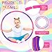 Halloscume 6 Pcs Exercise Hoop Detachable Fitness Rings Adjustable Plastic Toy Fitness Hoop Playground Toys Colored Circles for Teens Games Gymnastics Agility 28 InchRose Red Purple - Image 4